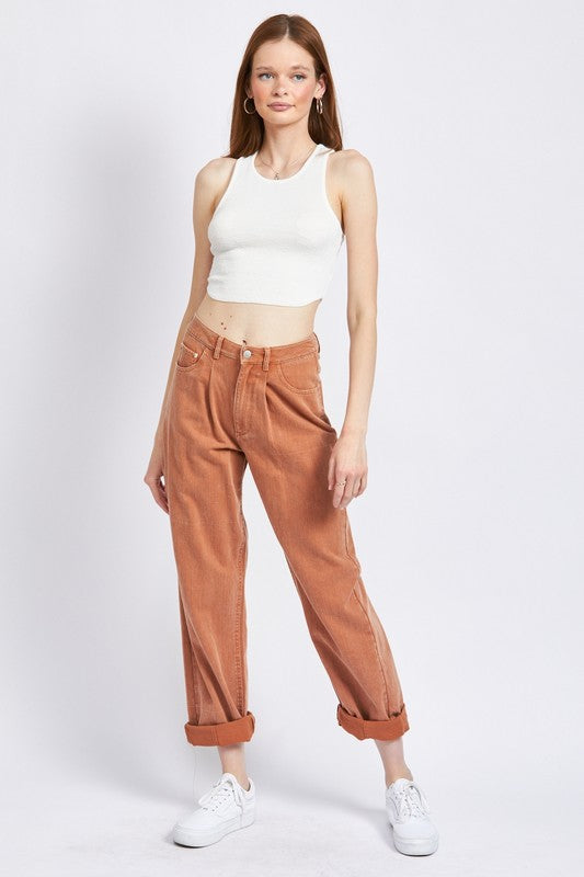 RACER BACK CROPPED TANK TOP