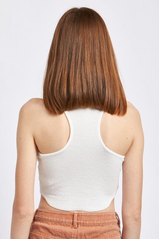 RACER BACK CROPPED TANK TOP
