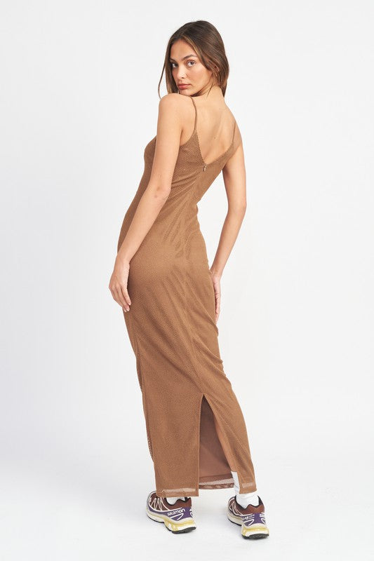 V NECK MAXI CAMI DRESS