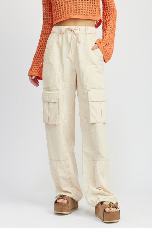 Cargo Pants with Drawstrings